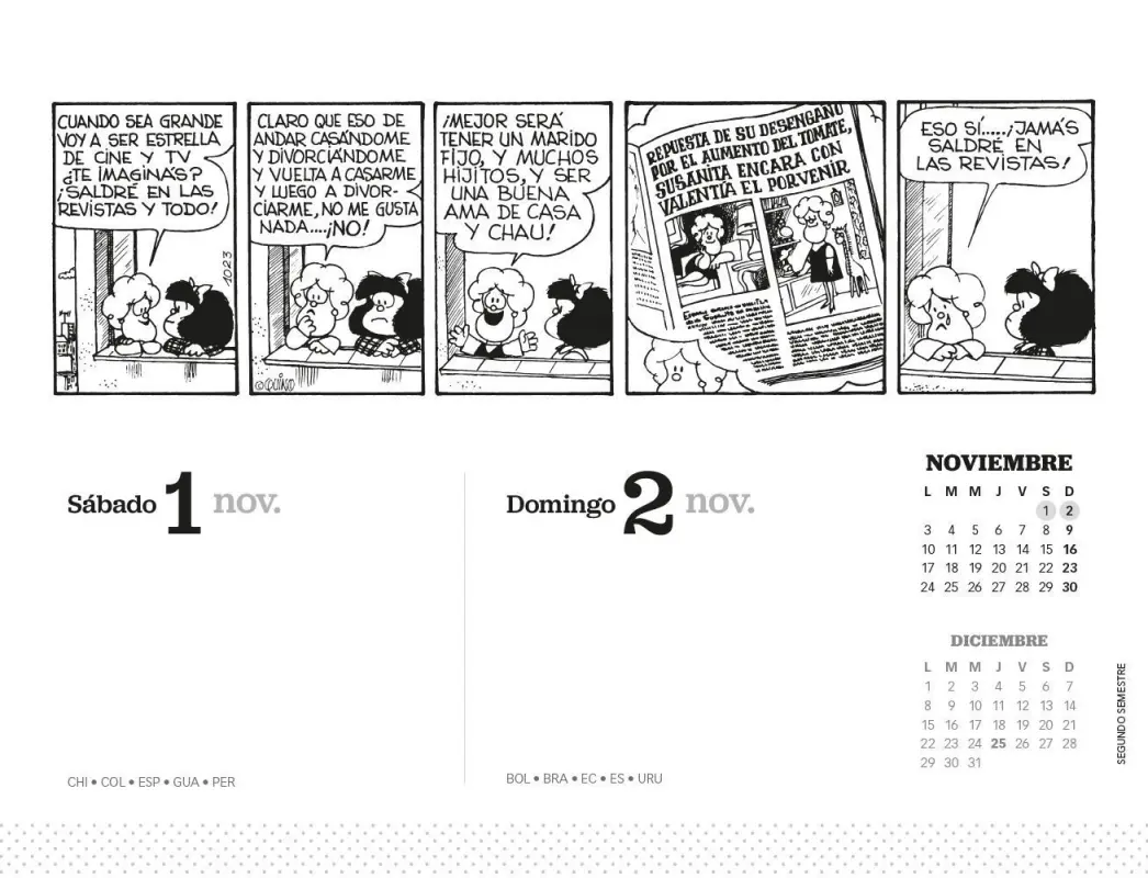 Mafalda 2025 Calendario De Colección