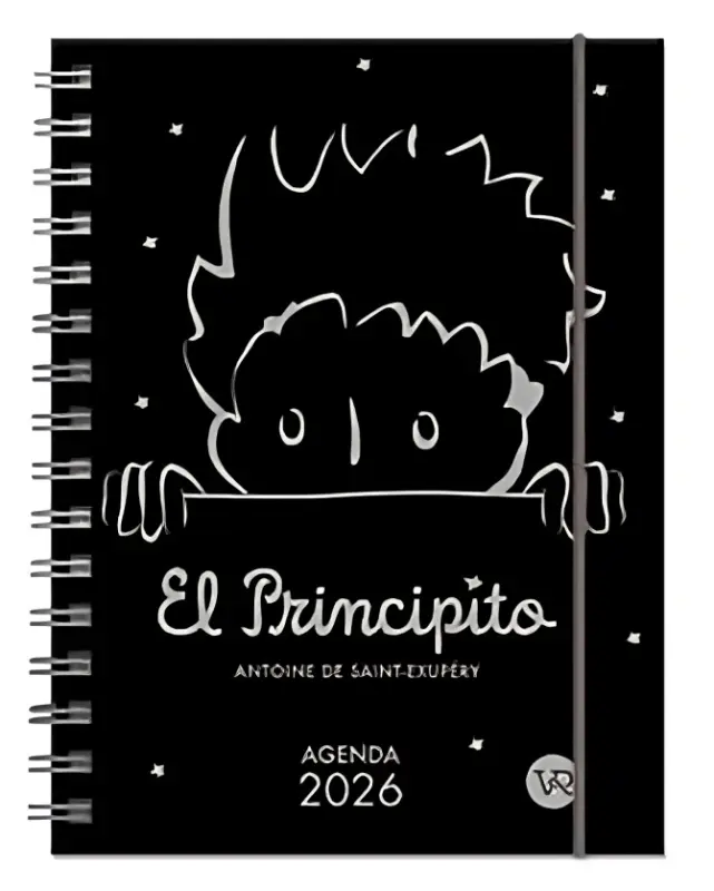 AGENDA 2026 EL PRINCIPITO - NEGRA - ANILLADA