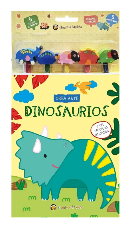 Dinosaurios *crea Arte: Lápices, Borradores Y Stickers*