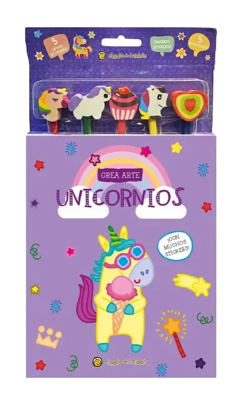 Unicornios *crea Arte: Lápices, Borradores Y Stickers*