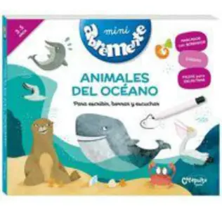 Mini Abremente Animales Del Oceano Para Escribir, Borrar Y Escuchar