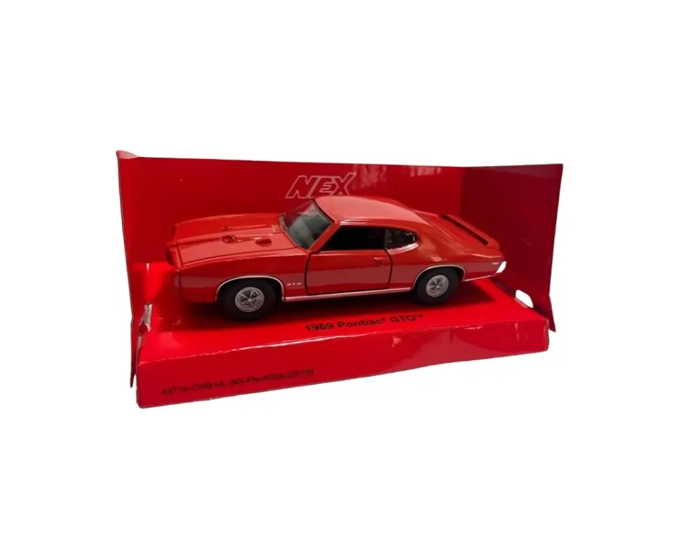1969 Pontiac Gto. Auto Miniatura Welly Escala 1:34 1:36 - Pontiac Gto De 1969 - Rojo