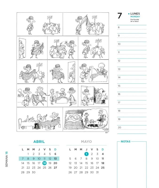 Quino 2025 Encuadernada Turquesa