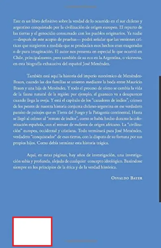 Menéndez, Rey De La Patagonia