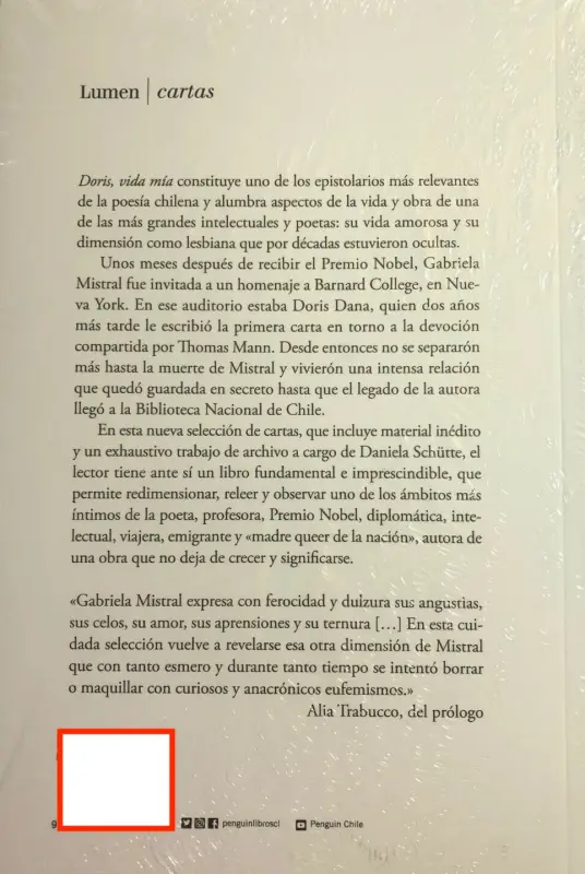 Doris, Vida Mía. Cartas