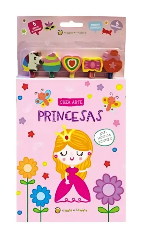 Princesas *Crea Arte: Lápices, Borradores Y Stickers*