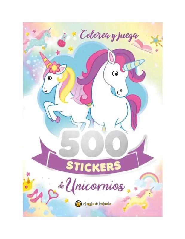 500 Stickers De Unicornios - Colorea Y J