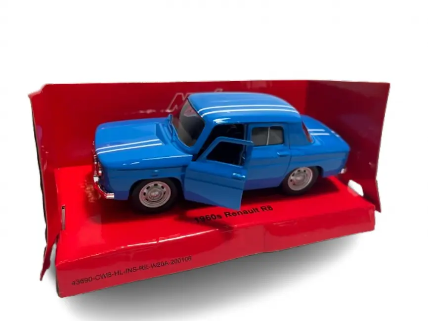 Renault R8. Auto Miniatura Welly. Escala 1:34 1:36 - Renault R8 1960S - Azul