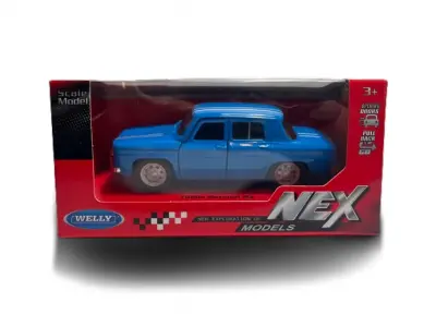 Renault R8. Auto Miniatura Welly. Escala 1:34 1:36 - Renault R8 1960S - Azul